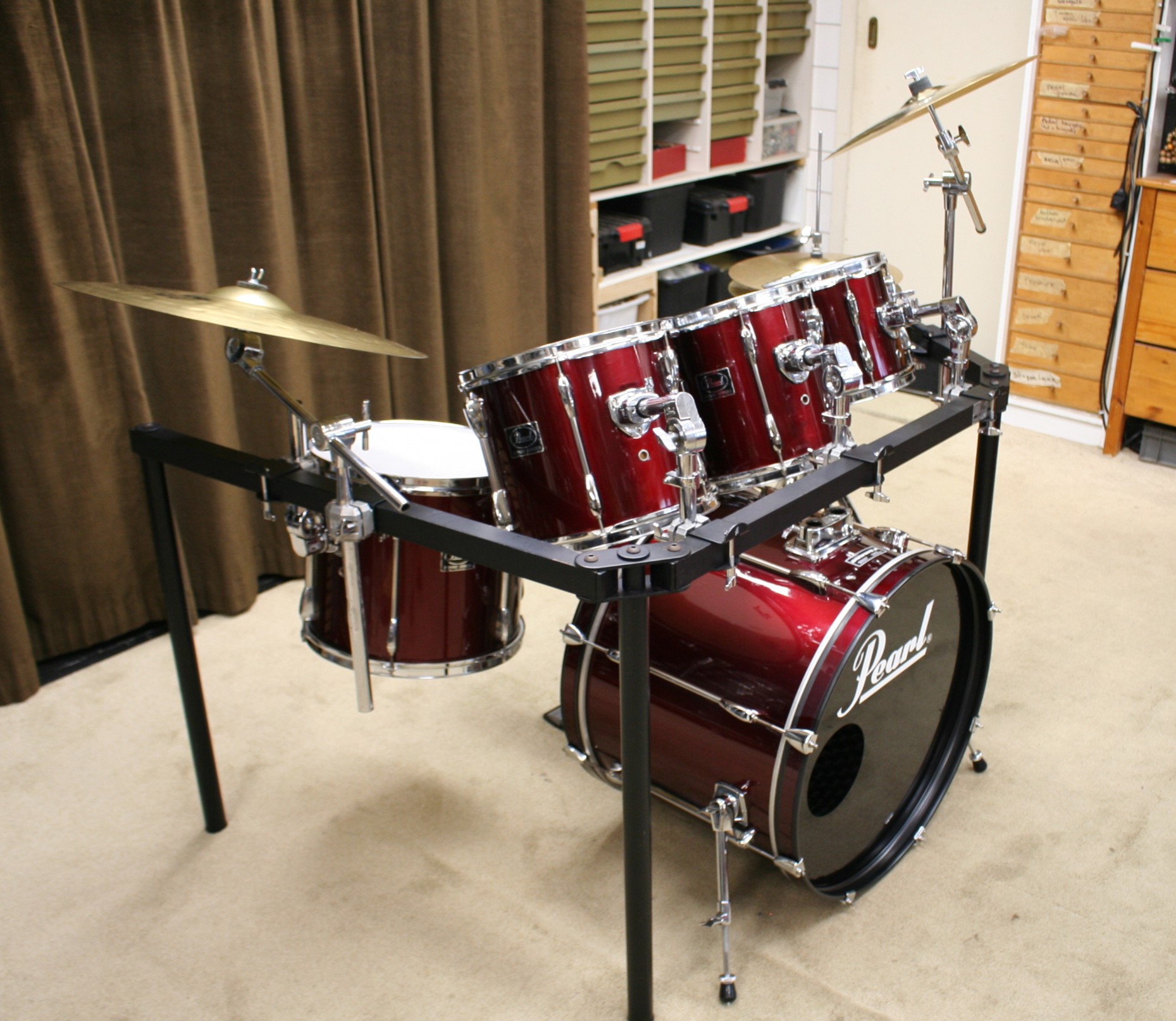 pearl export wine red met rack 22/8/10/12/14/14sn bekkenset