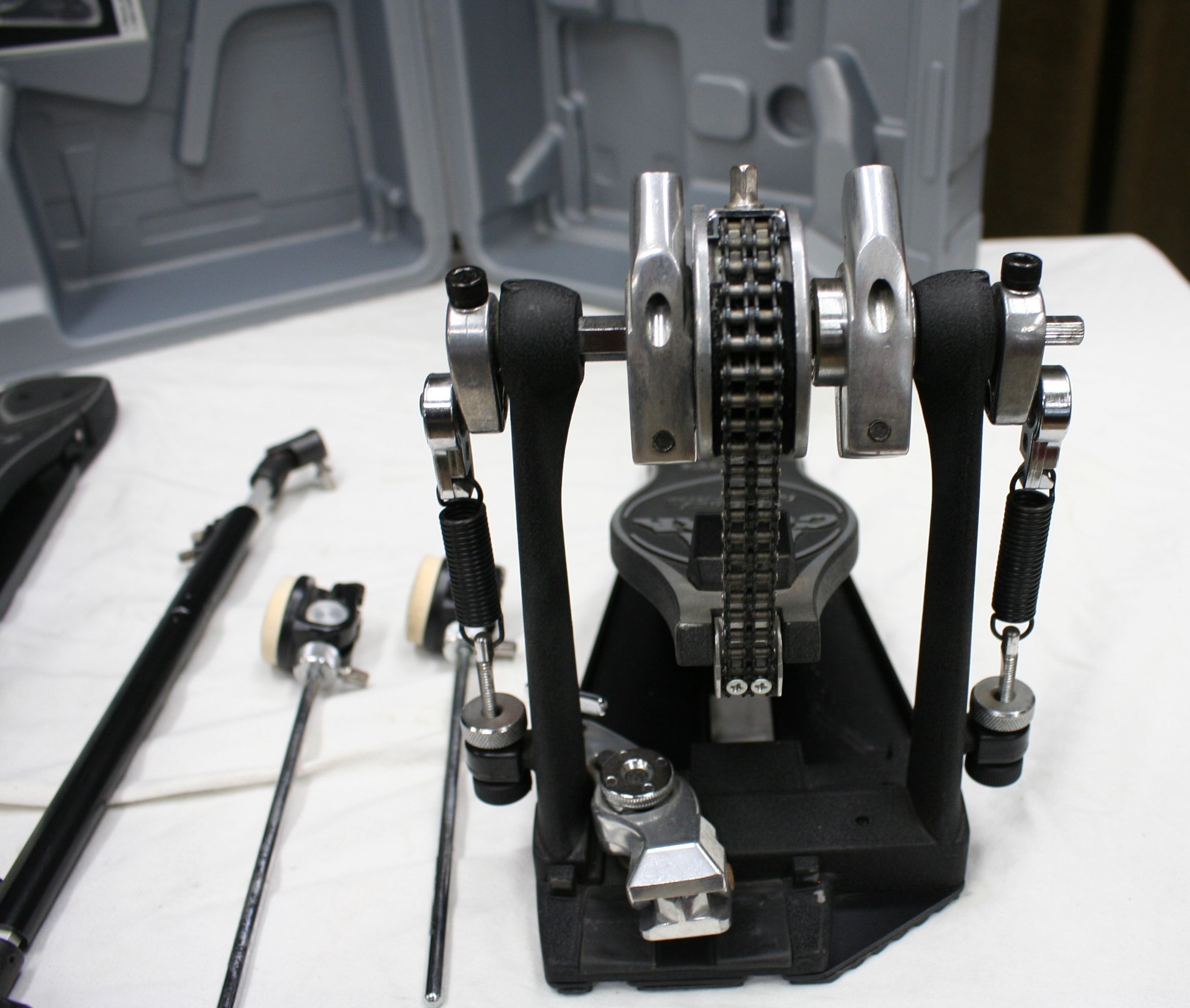 tama iron cobra powerglide dubbelbase pedalen met case