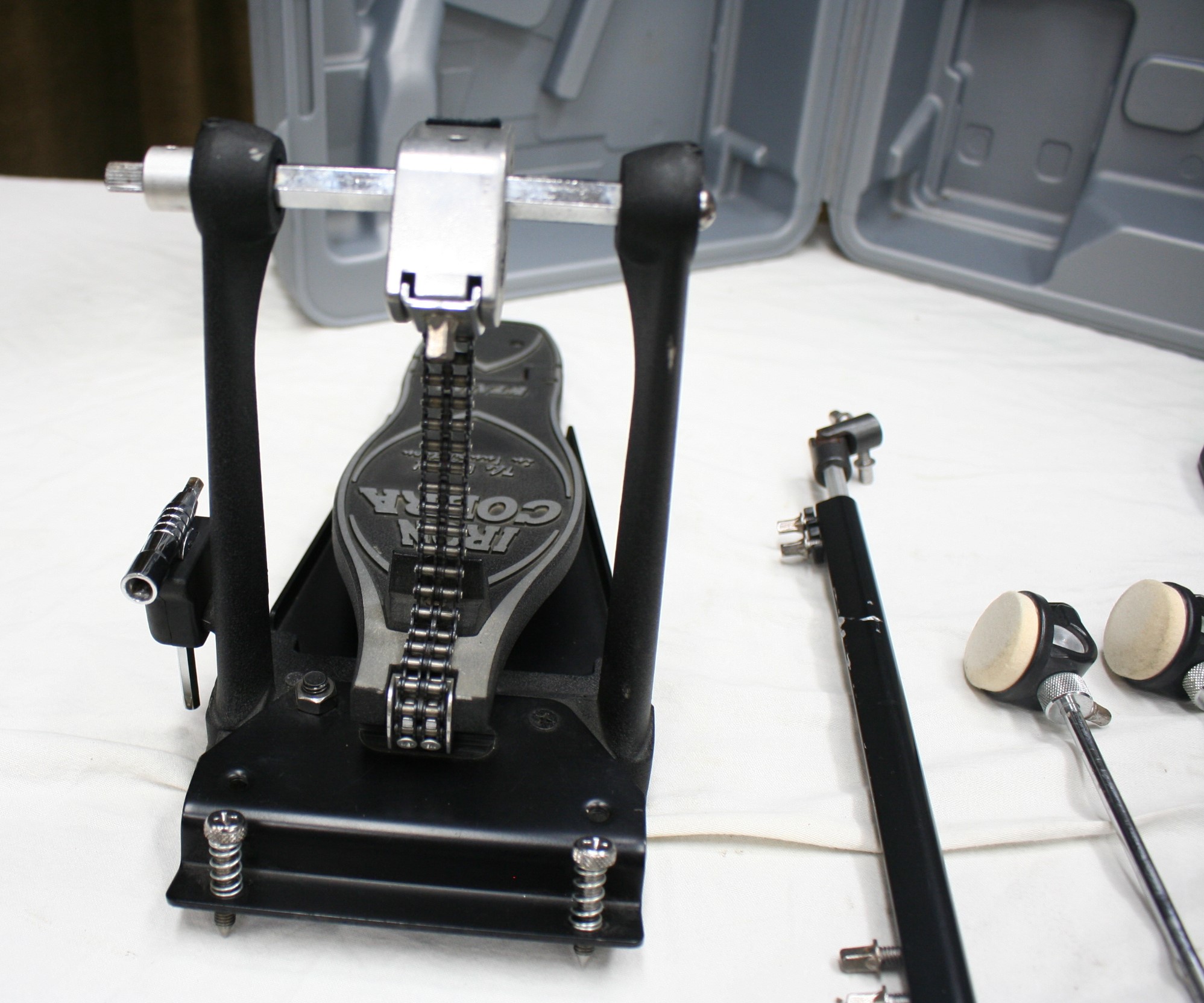 tama iron cobra powerglide dubbelbase pedalen met case