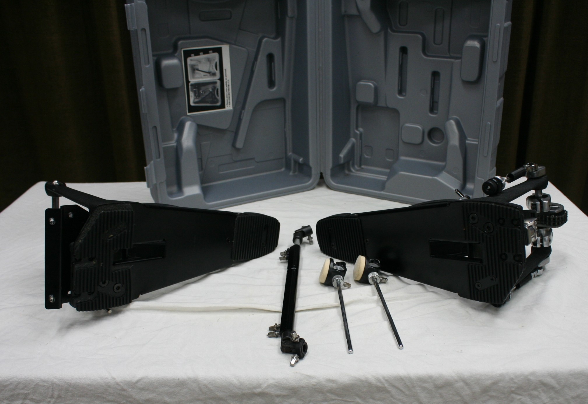 tama iron cobra powerglide dubbelbase pedalen met case