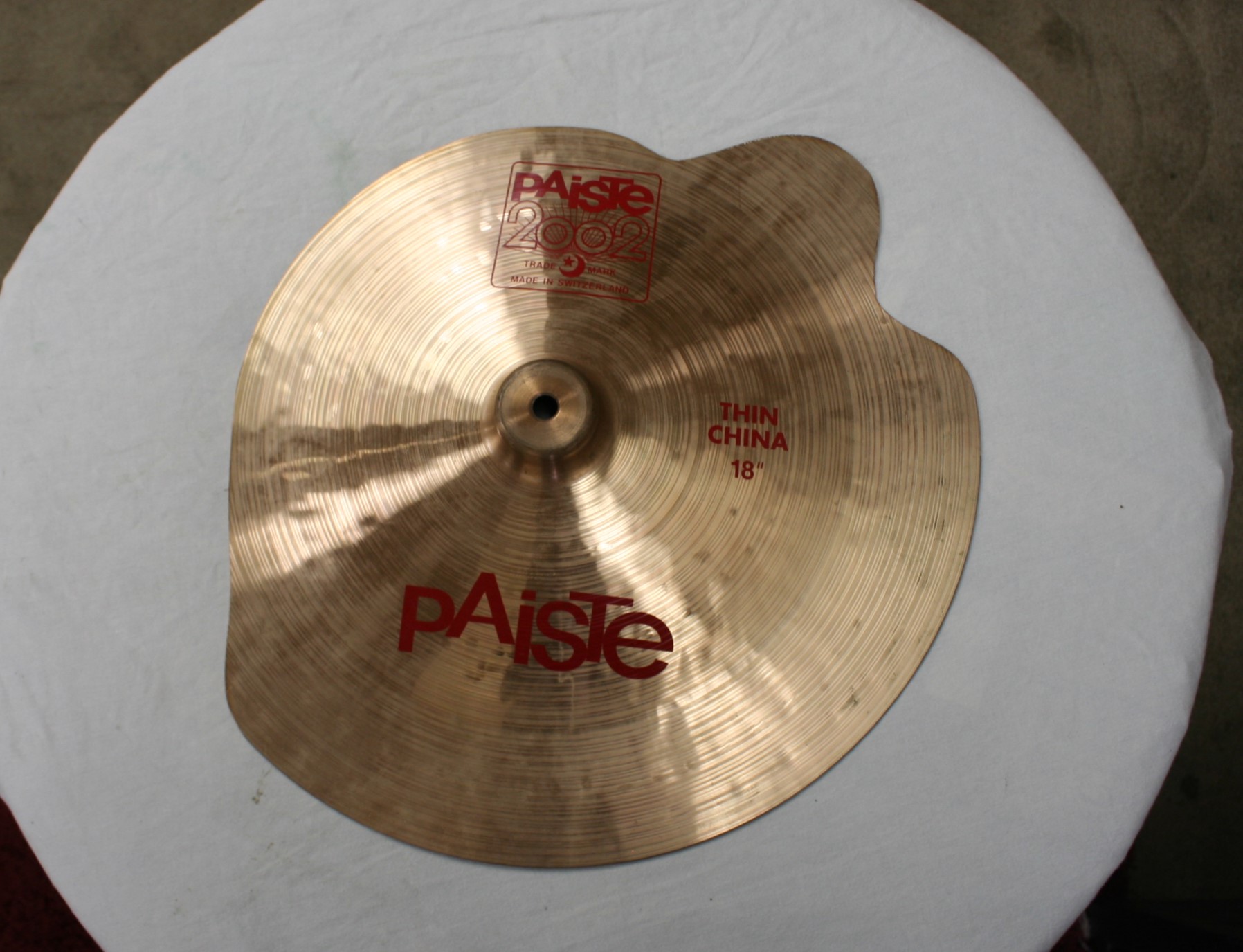 paiste 2002 red label 18 thin crash 882 crashed