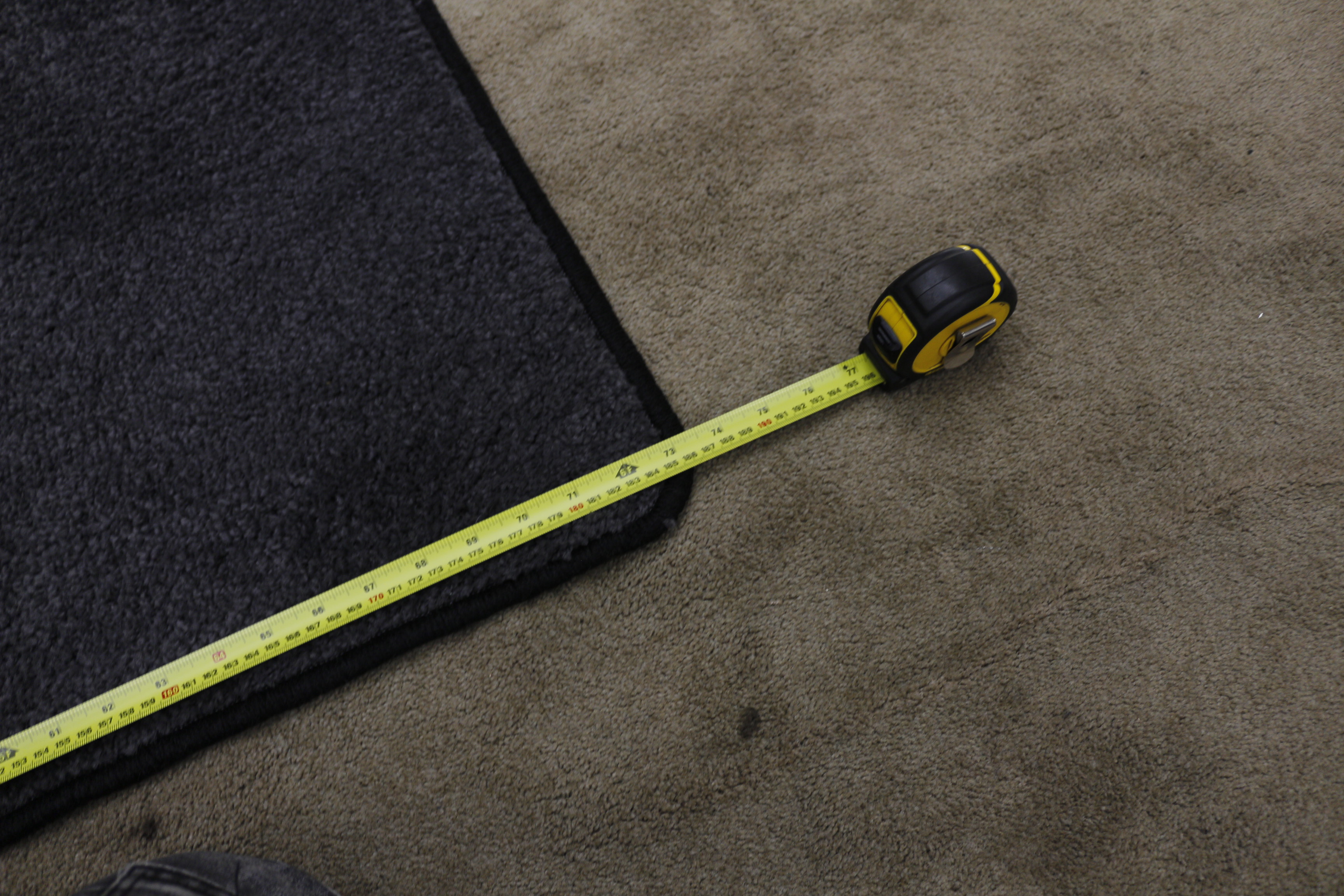 grijs kleed drum mat  130 x 190
