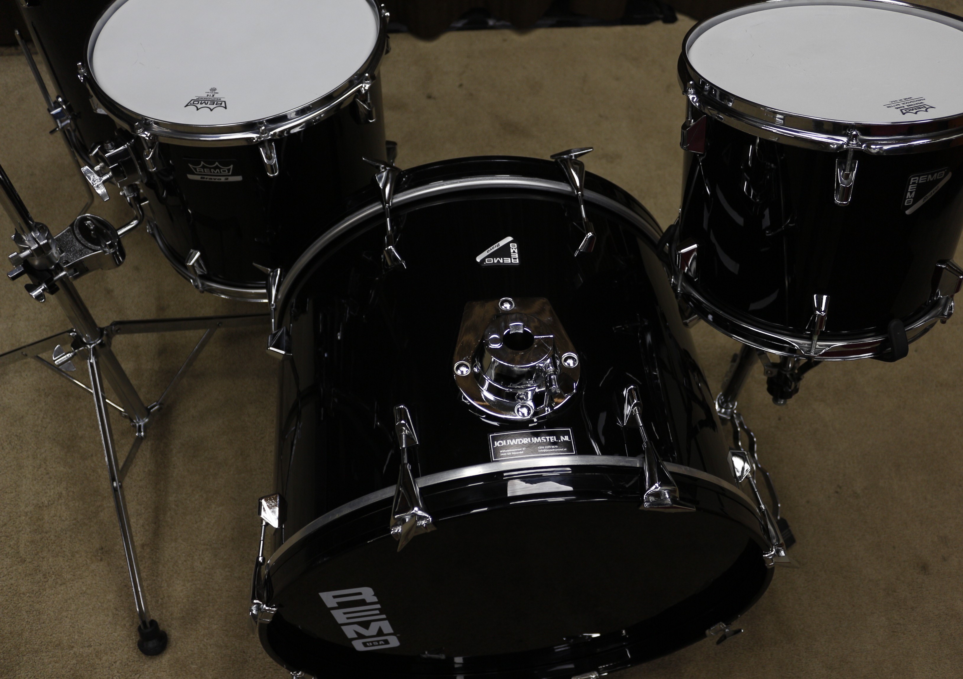 remo acousticon R zwart shellset 22/12/14/16