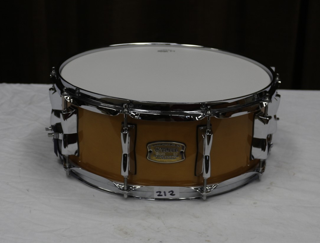 snare 212 yamaha stage custom all birch 1455NW natural wood