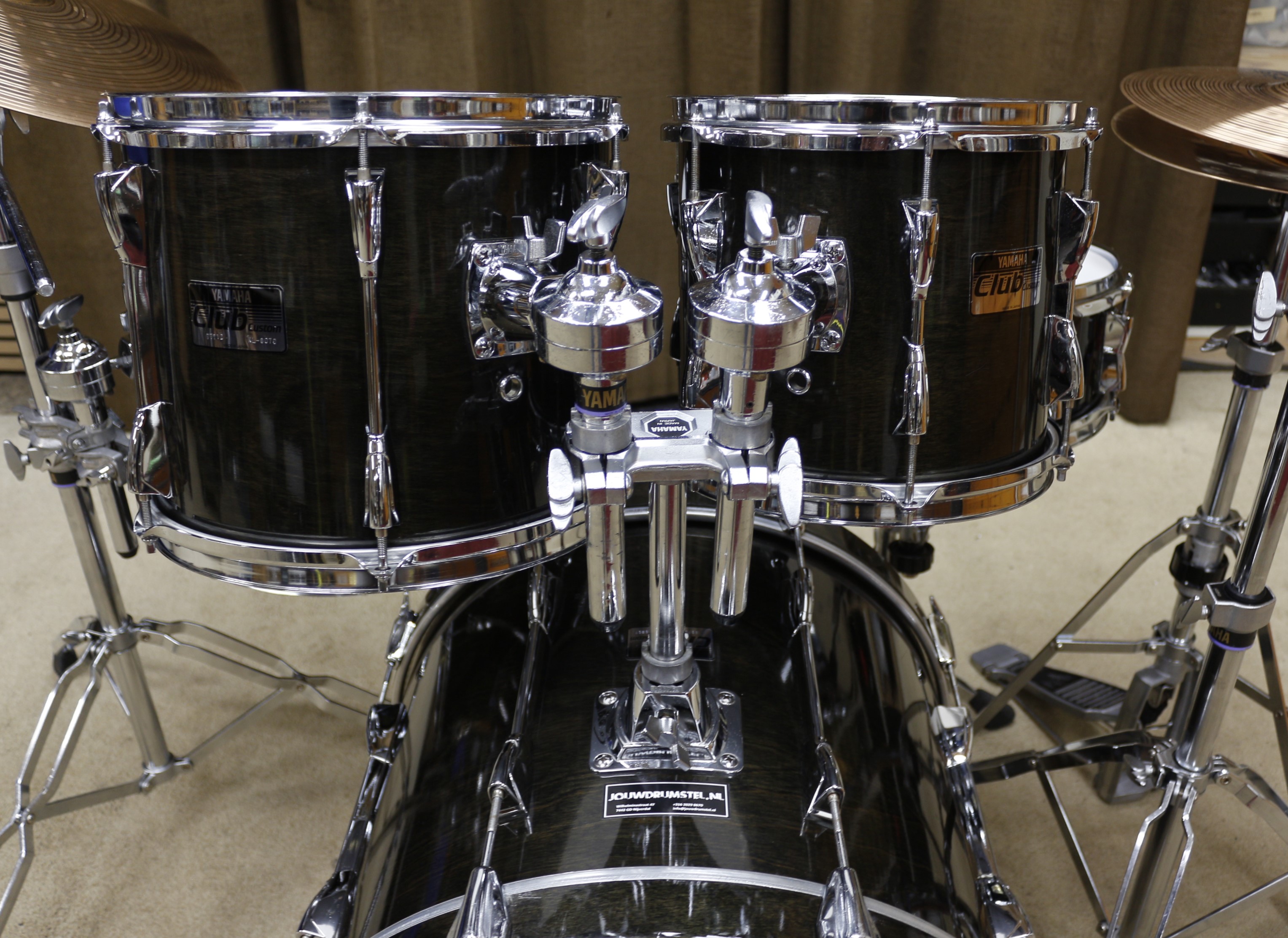 yamaha club custom solid black 20/10/12/14/14sn bekkenset