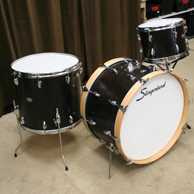 slingerland osmo black vintage shellset 24/13/18