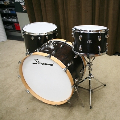slingerland osmo black vintage shellset 24/13/18