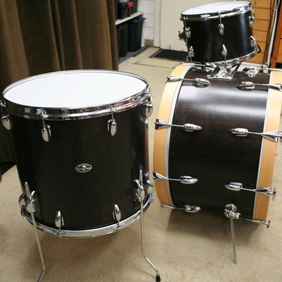 slingerland osmo black vintage shellset 24/13/18