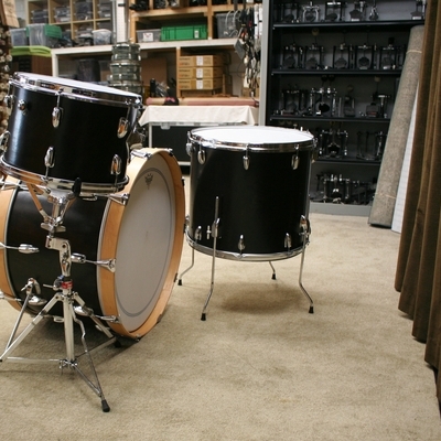 slingerland osmo black vintage shellset 24/13/18
