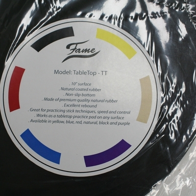 fame practise pad zwart 10  inch
