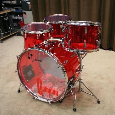 sonor champion acrylic red vintage shellset 24/14/16/18