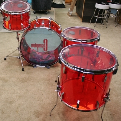 sonor champion acrylic red vintage shellset 24/14/16/18