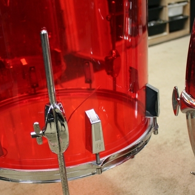 sonor champion acrylic red vintage shellset 24/14/16/18