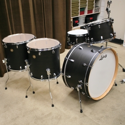 ludwig continental zep set black satin 26/14/16/18/14sn