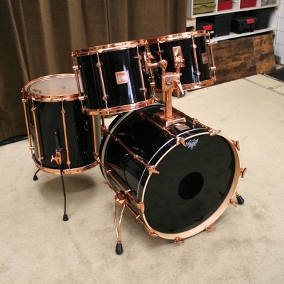 sonor hilite exclusive black copper shellset 22/12/13/16