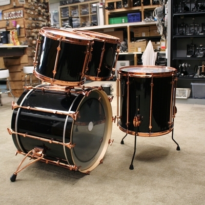 sonor hilite exclusive black copper shellset 22/12/13/16