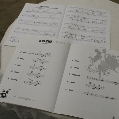 muziekboek 91 play along coldplay drum along
