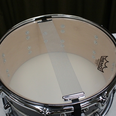 snare 154 gretsch retro luxe 14 x 6,5 pewter/black chrome band
