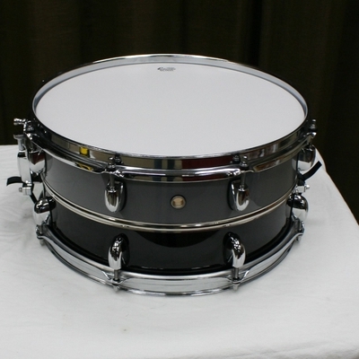 snare 154 gretsch retro luxe 14 x 6,5 pewter/black chrome band