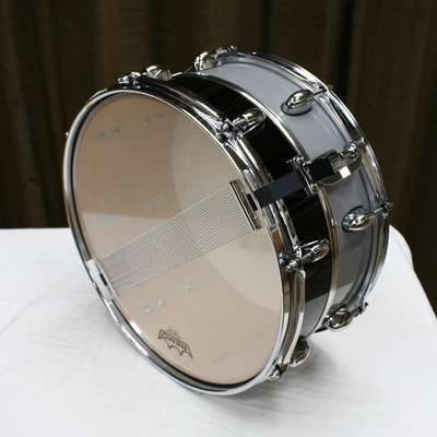 snare 154 gretsch retro luxe 14 x 6,5 pewter/black chrome band