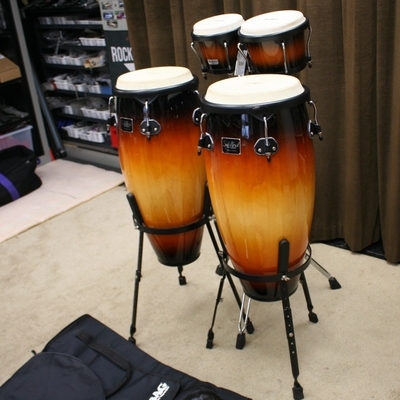 percussie set conga's en bongo's
