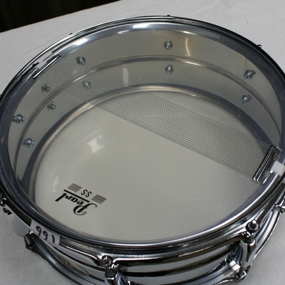 snare 166 pearl mirror chrome steel shell 14 x 5,5
