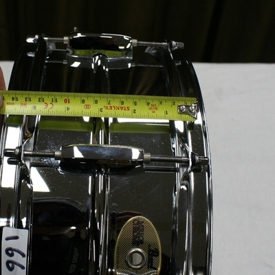 snare 166 pearl mirror chrome steel shell 14 x 5,5