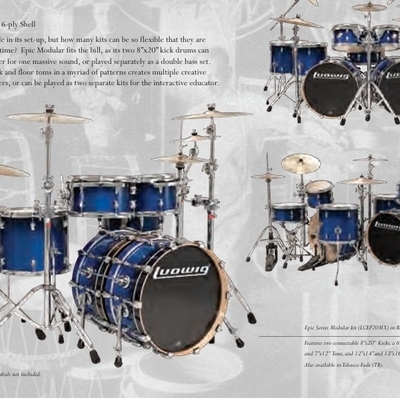 ludwig epic series modular kit tabacco fade 20/20/10/12/14/16/13sn