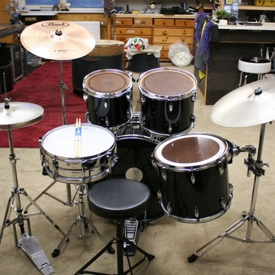 osan zwart beginners drumstel 22/10/12/14/14sn bekkenset