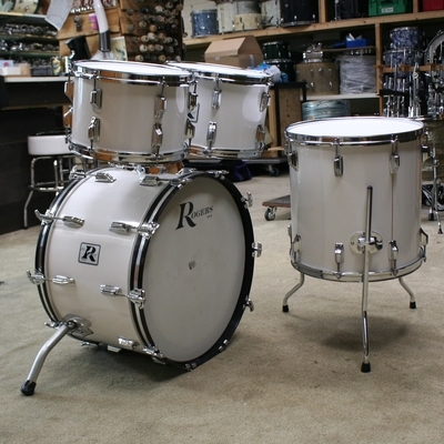 rogers white vintage shellset 22/12/13/16
