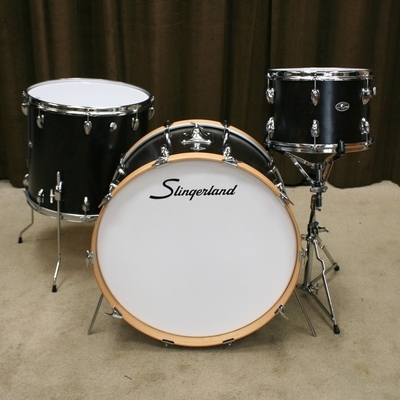 slingerland osmo black vintage shellset 24/13/18